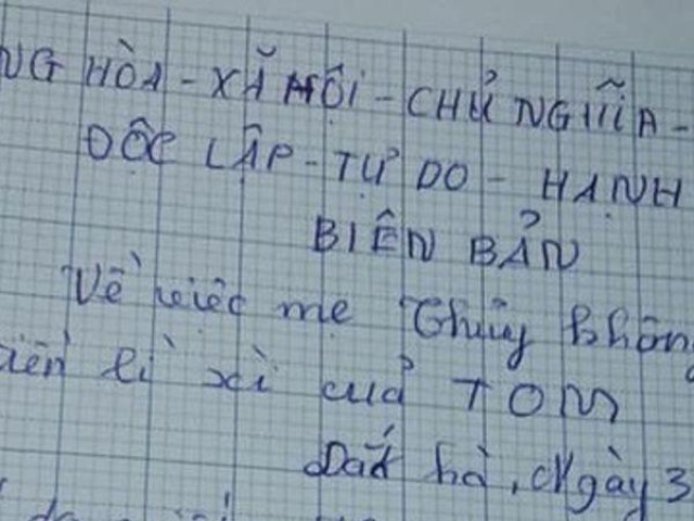 Đưa mẹ giữ tiền lì xì, bé trai tiểu học làm biên bản cam kết với các điều khoản bá đạo