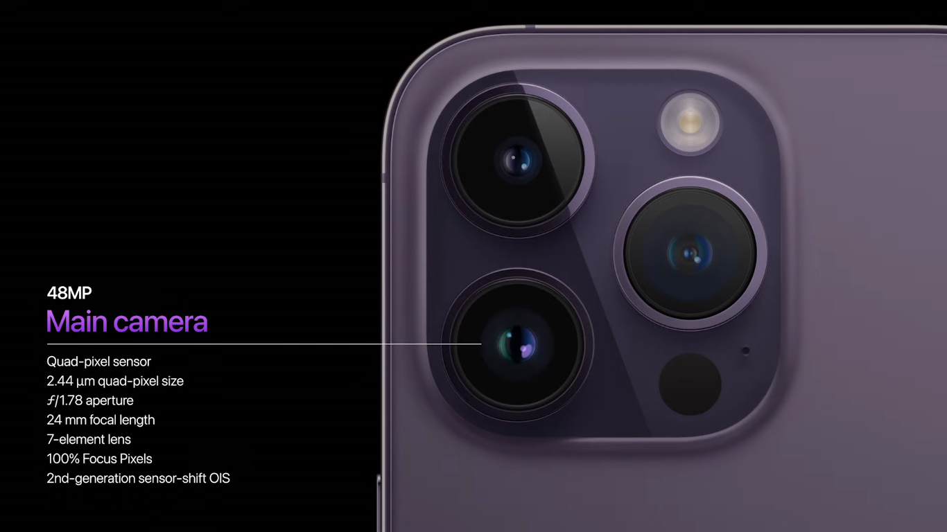 Camera chính 48MP lần đầu tiên trên iPhone.