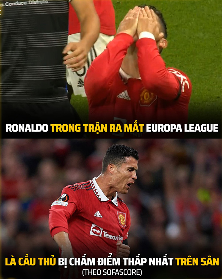 Trận ra mắt cúp C2 không được như ý của Ronaldo.