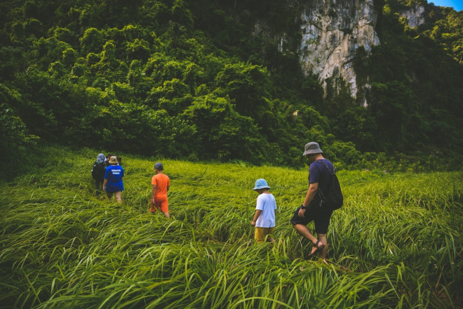 Những dãy núi đá vôi, hang động, thực vật trù phú thu hút du khách thập phương