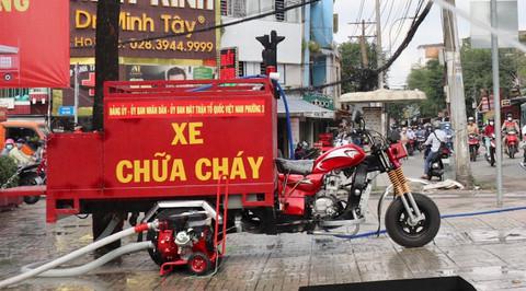 Xe chữa cháy tại Quận 8 được bà con chung tay góp tiền lắp ráp