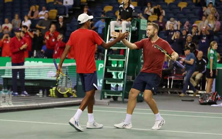 Rajeev Ram và Jack Sock mang về niềm vui cho người Mỹ trước ĐT Vương quốc Anh ở Glasgow