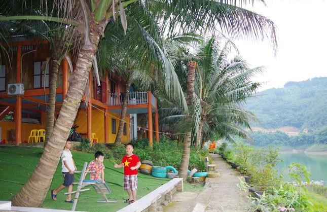 Những homestay được ông Tuy xây dựng dưới những tán dừa