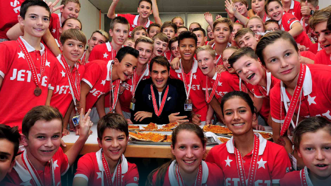 Federer tại giải Basel 2015.
