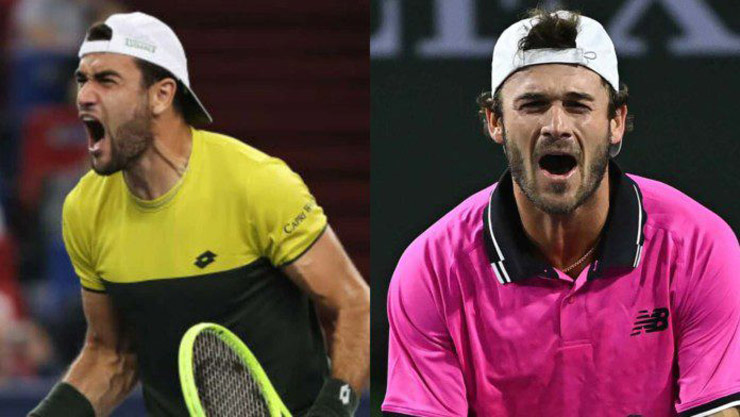 Matteo Berrettini (trái) và Tommy Paul bất ngờ có "vé vớt" dự Laver Cup 2022