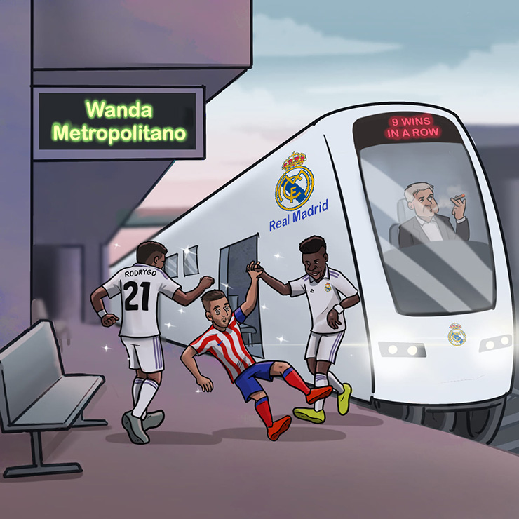 Real Madrid kéo sập pháo đài Metropolitano.