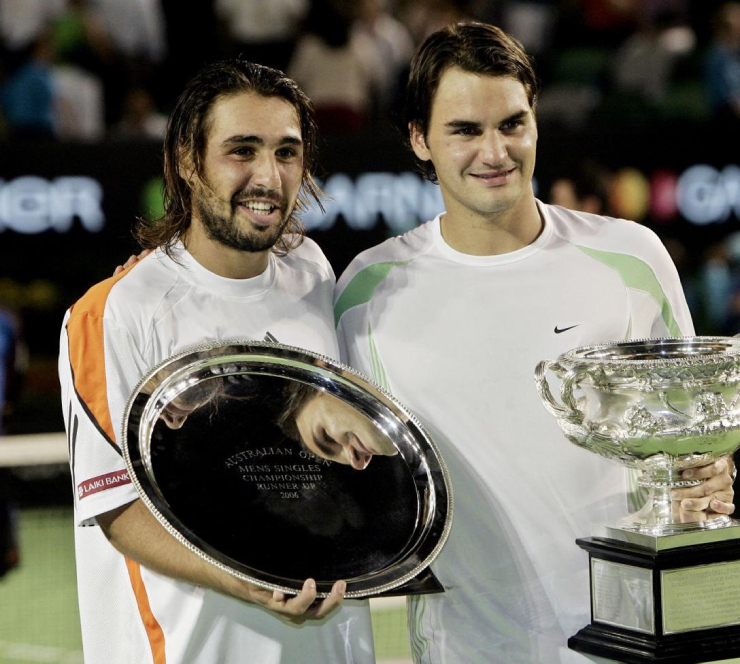 Marcos Baghdatis (Cyprus). Cựu số 8 đơn nam thế giới có cơ hội trở thành "vị thánh" tennis Cyprus nếu mang về danh hiệu Australian Open 2006 nhưng Federer đã ngăn anh làm điều ấy. Để thua đối thủ trong set đầu tiên, nhưng 3 set sau FedEx đã chơi tuyệt vời để "ngược dòng" giành chiến thắng với tỷ số 5-7, 7-5, 6-0, 6-2. Màn so tài với "Tàu tốc hành" cũng là điều tiếc nuối lớn nhất sự nghiệp của tay vợt có mái tóc dài khá lãng tử.