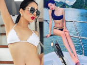 Đời sống Showbiz - Bạn gái Đoàn Văn Hậu khoe body 10 điểm trên du thuyền, Minh Hằng, Lệ Quyên sexy chẳng kém cạnh