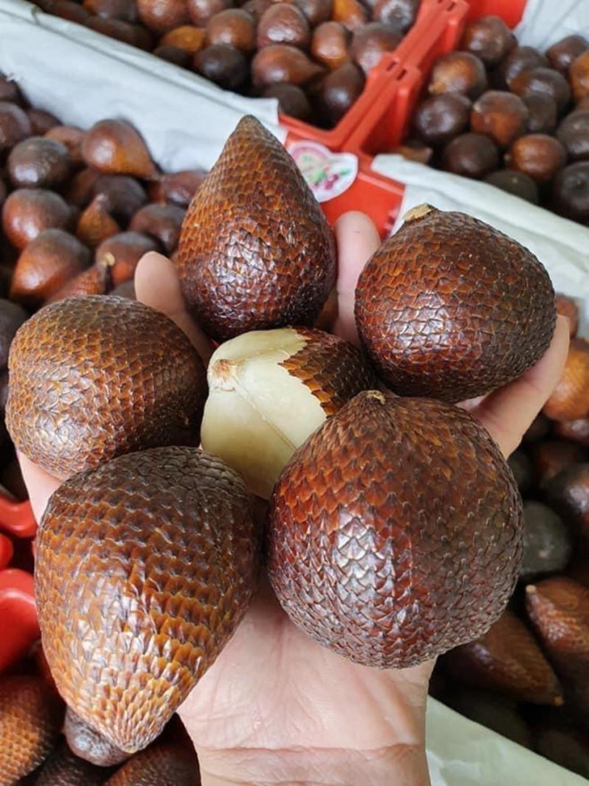 Salak - loại trái cây được xách tay từ Indonesia đang được rao bán giá đắt đỏ.
