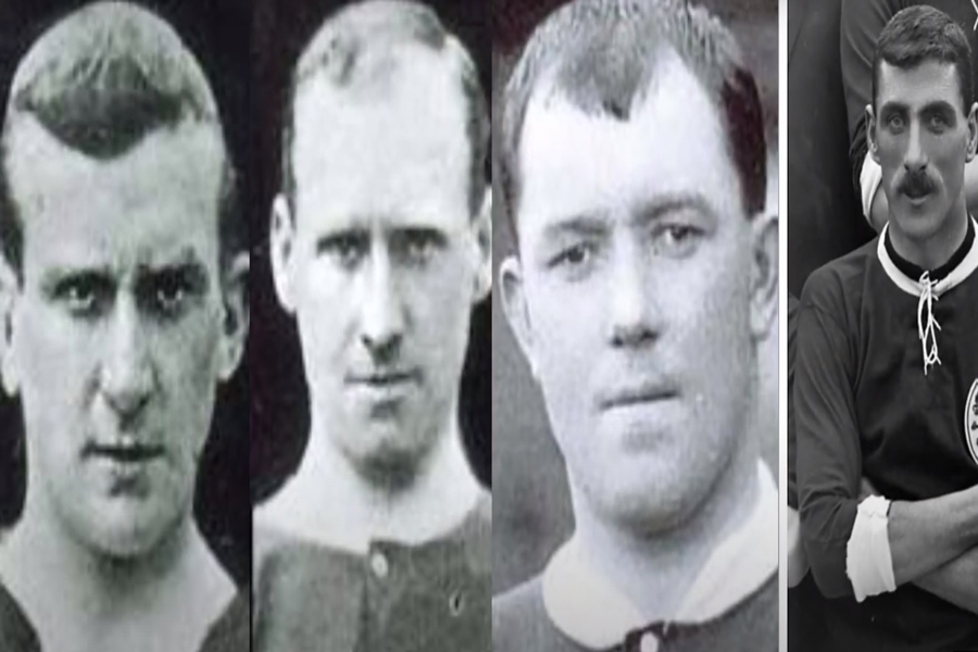 4 cầu thủ đầu tiên chuyển từ Man City sang MU lần lượt là Jimmy Bannister, Herbert Burgess, Sandy Turnbull và Billy Meredith