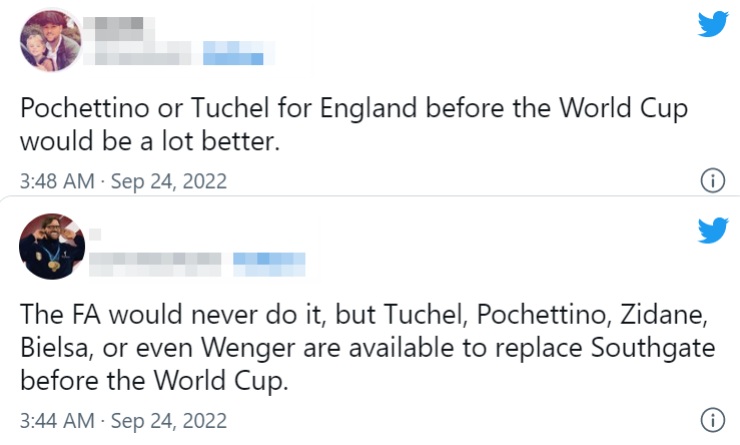 Ngoài Tuchel và Pochettino, hàng loạt nhà cầm quân danh tiếng khác như Bielsea, Zidane, Wenger cũng được fan ĐT Anh gọi tên