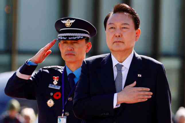 Tổng thống Hàn Quốc Yoon Suk-yeol trong chuyến thăm Canada ngày 23/9. (Ảnh: Reuters)