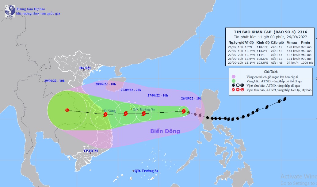 Bão số 4 Noru khả năng mạnh thêm, nhiều tỉnh nằm trong vùng cảnh báo đỏ - 1