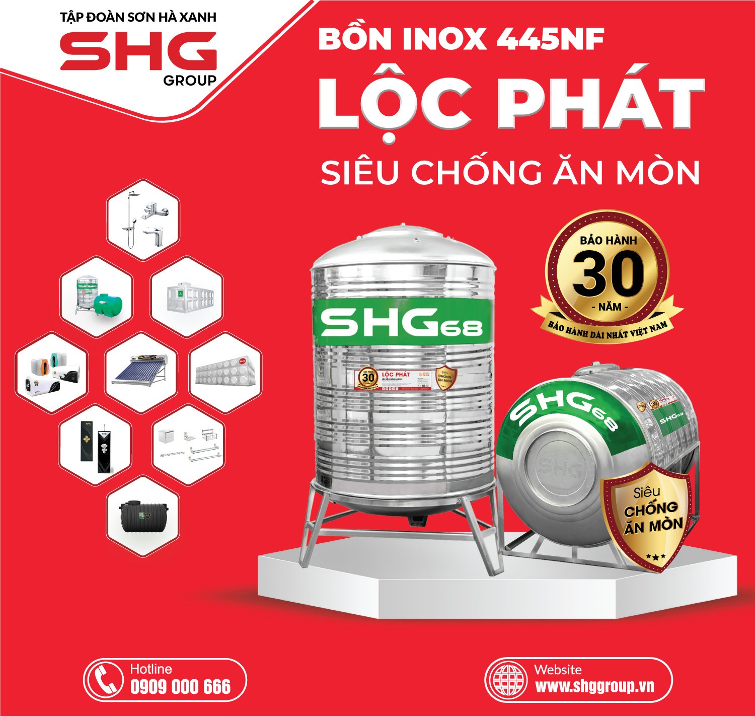 220 bồn nước inox Lộc Phát SHG68 được Tập đoàn Sơn Hà Xanh trao tặng các hộ dân có hoàn cảnh khó khăn - 3