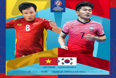 Trực tiếp bóng đá futsal Việt Nam - Hàn Quốc: Thăng hoa cuối trận (Hết giờ)