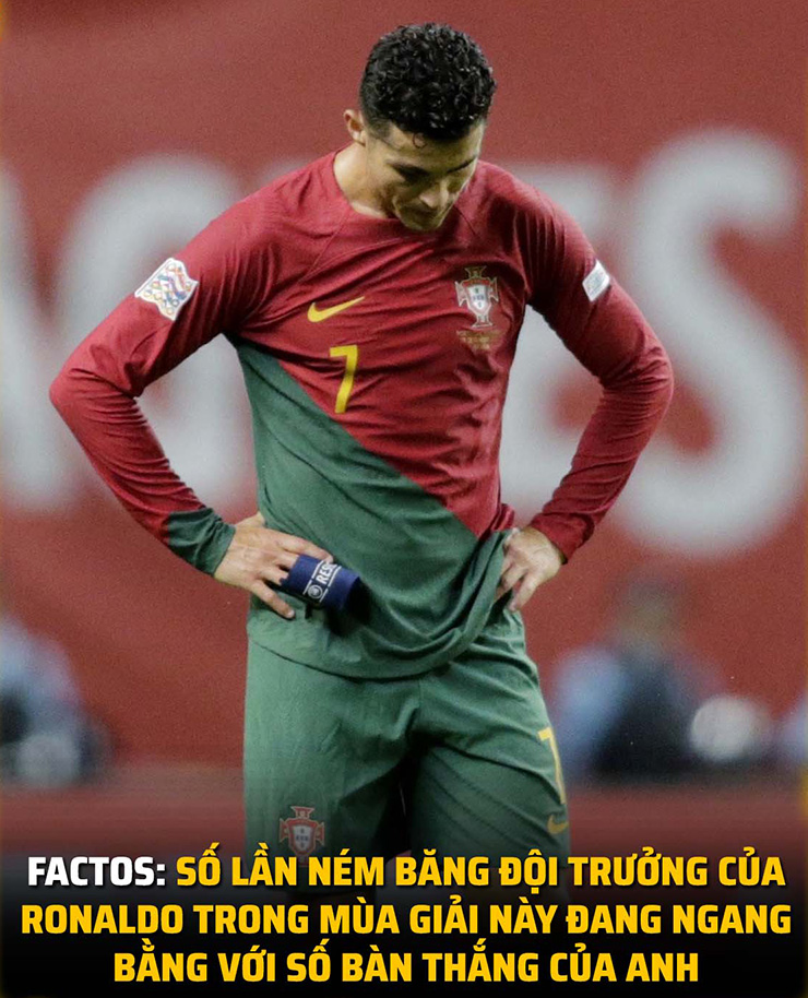 Ronaldo ngày càng thích ném băng đội trưởng hơn cả ghi bàn.