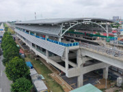 Tin tức trong ngày - Hình ảnh mới nhất về ga trên cao tuyến metro số 1 đạt 99% tiến độ