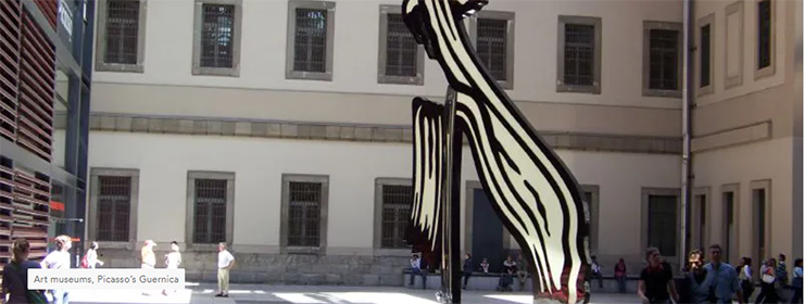 Bảo tàng Reina Sofia, Madrid, Tây Ban Nha: Museo Reina Sofia là một bảo tàng nghệ thuật hiện đại nổi tiếng trưng bày các tác phẩm&nbsp;nghệ thuật Tây Ban Nha từ thế kỷ 20. Du khách không thể bỏ lỡ&nbsp;các cuộc triển lãm hấp dẫn của 2 bậc thầy vĩ đại nhất thế kỷ 20 gắn liền với Tây Ban Nha, Salvador Dali và Pablo Picasso.
