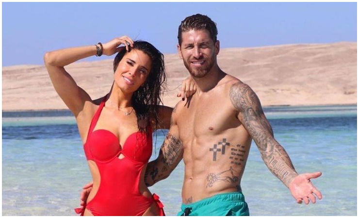 Sergio Ramos, chân sút người Tây Ban Nha, có cuộc hôn nhân viên mãn với mỹ nhân Pilar Rubio.
