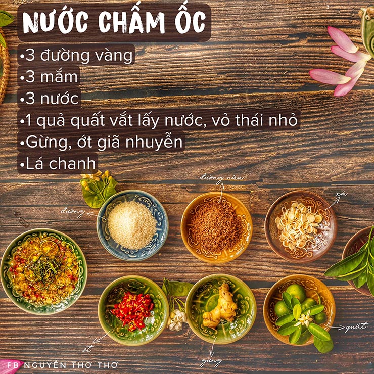 Nếu thích nước chấm ốc có màu sắc đậm và thơm hơn một chút, bạn có thể thay đường vàng bằng đường nâu hoặc đường mía.
