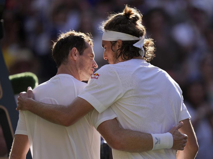 Andy Murray đã khiến Stefanos Tsitsipas rất mất sức ở vòng 2 Wimbledon vừa qua