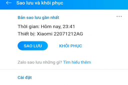 Làm gì khi quên mật khẩu bản sao lưu dữ liệu Zalo?