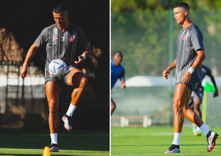 Ronaldo shows off his 'huge' thighs. The day he joined forces with Al Nassr, he was flattered by his new teacher - 4