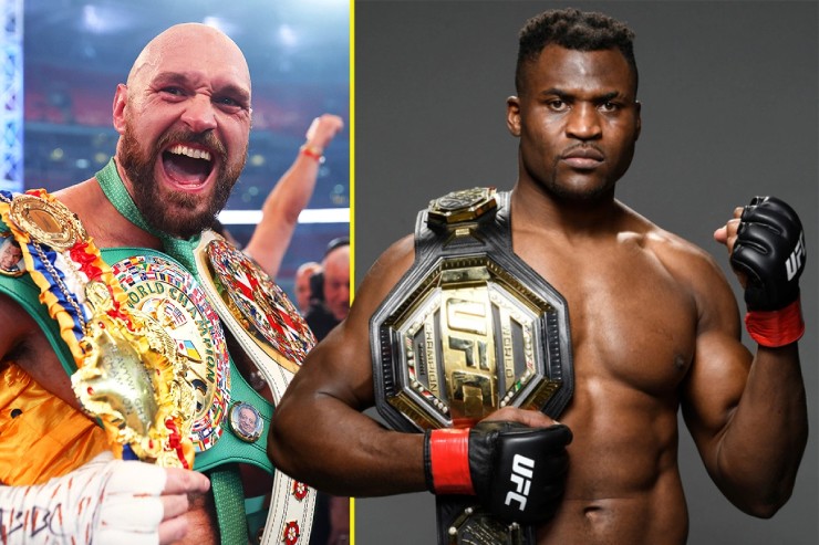 Fury (trái) đạt thỏa thuận thi đấu Boxing với Ngannou (phải)