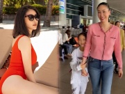 Đời sống Showbiz - Hoàng Thùy Linh, hoa hậu Việt lộ nhan sắc thật qua loạt ảnh &quot;bị chụp lén&quot; ở sân bay