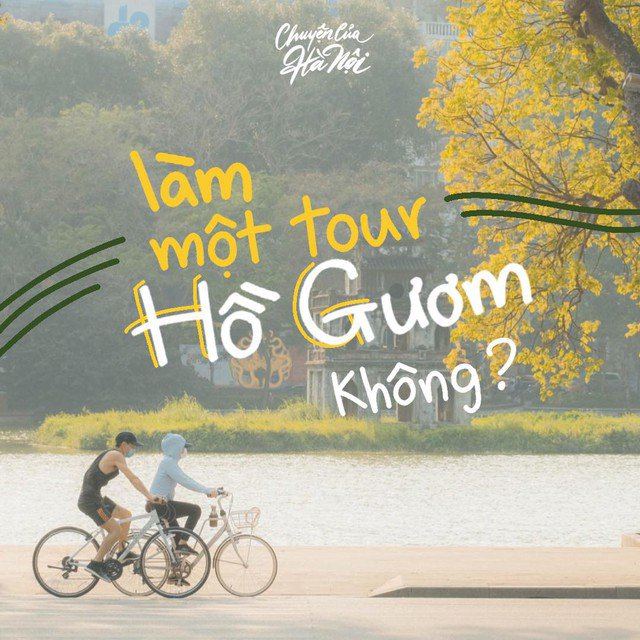 Không gian đẹp say lòng người tại hồ Gươm (Ảnh: Chuyện của Hà Nội)