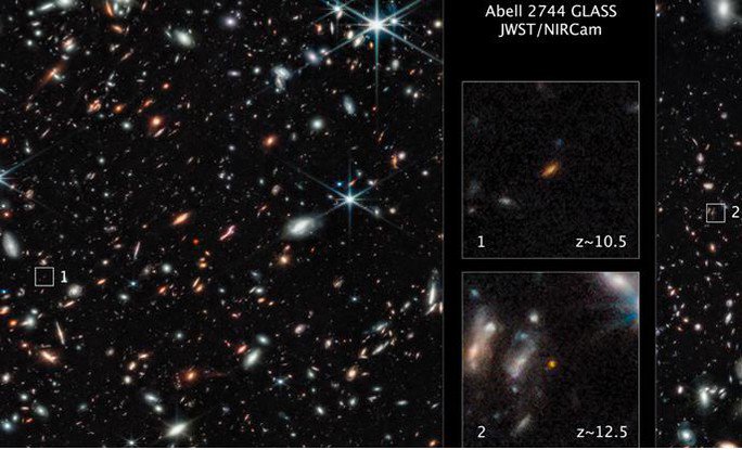 Một số thiên hà rất cổ xưa được tìm thấy gần đây bởi James Webb - Ảnh: NASA/ESA/CSA