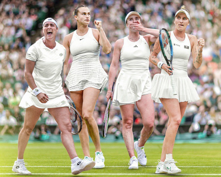 4 tay vợt góp mặt tại bán kết Wimbledon 2023