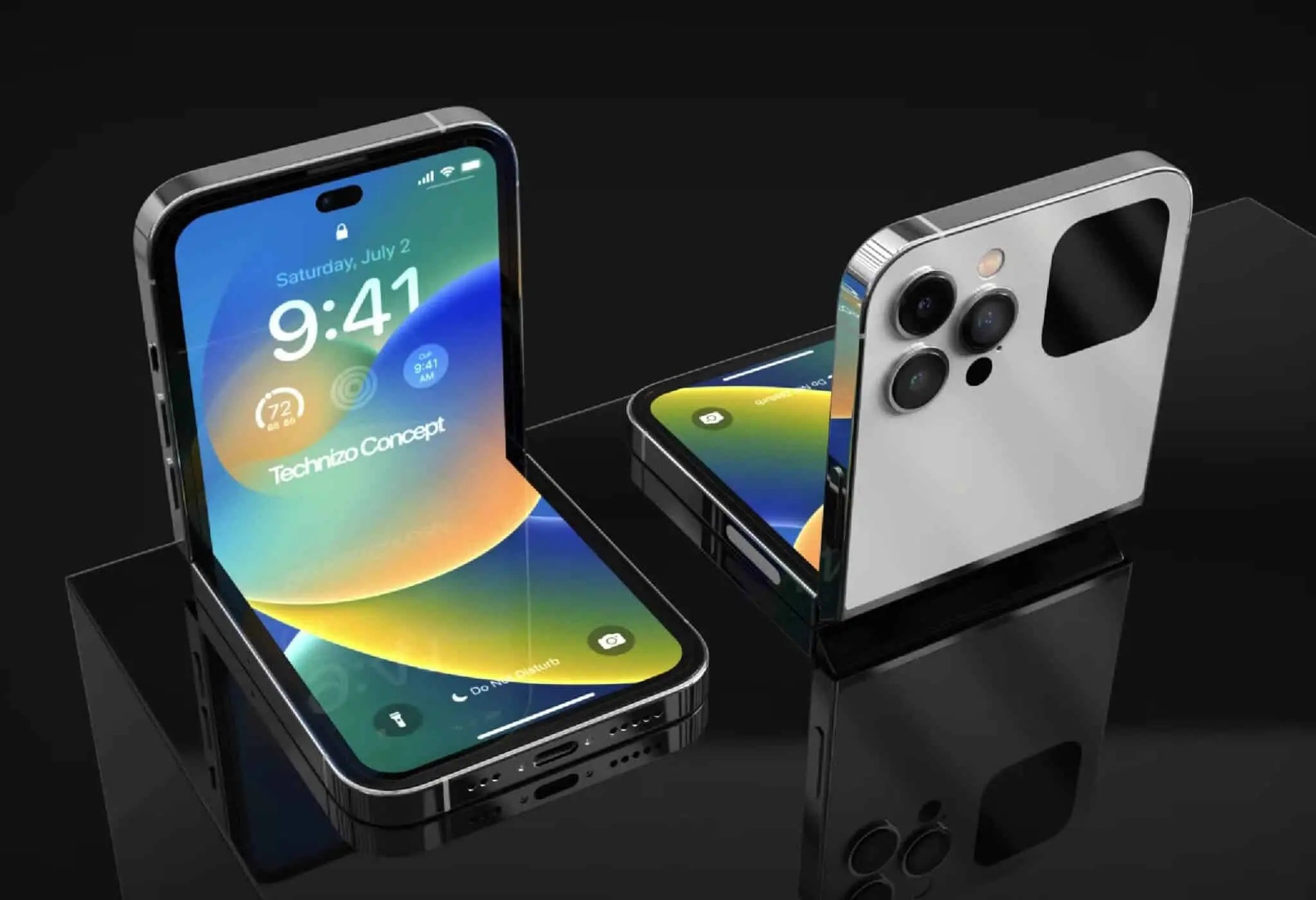 Ảnh concept iPhone màn hình gập.