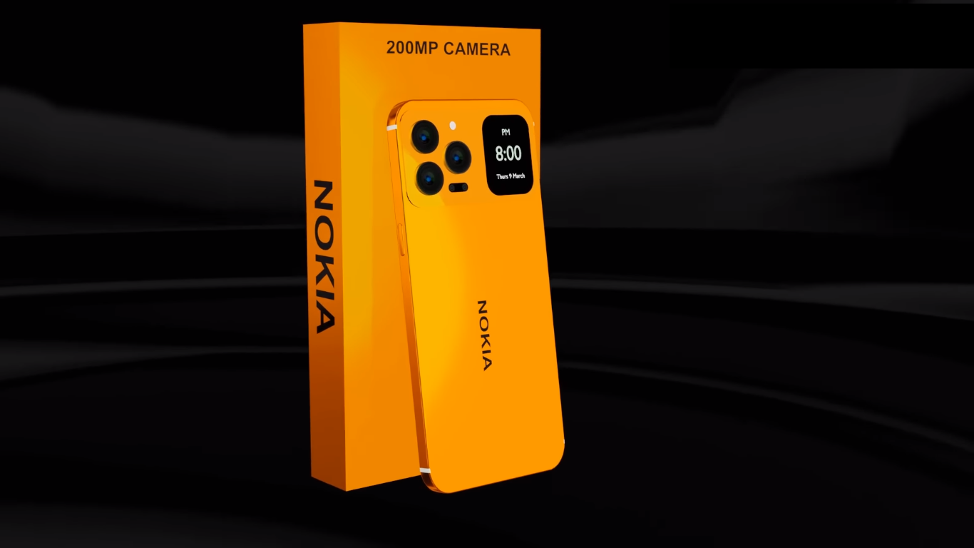 Ảnh&nbsp;concept Nokia Magic Max Full 2023 màu cam.