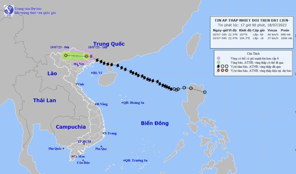 (Ảnh: Trung tâm Dự báo KTTVQG)