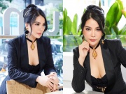 Thời trang - Trương Ngọc Ánh khoe nét gợi cảm như mỹ nữ đôi mươi với áo trễ cổ sâu