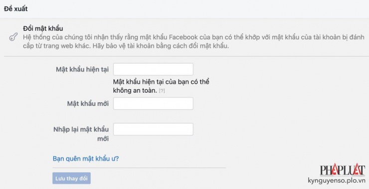 Đặt mật khẩu mạnh cho Facebook. Ảnh: TIỂU MINH