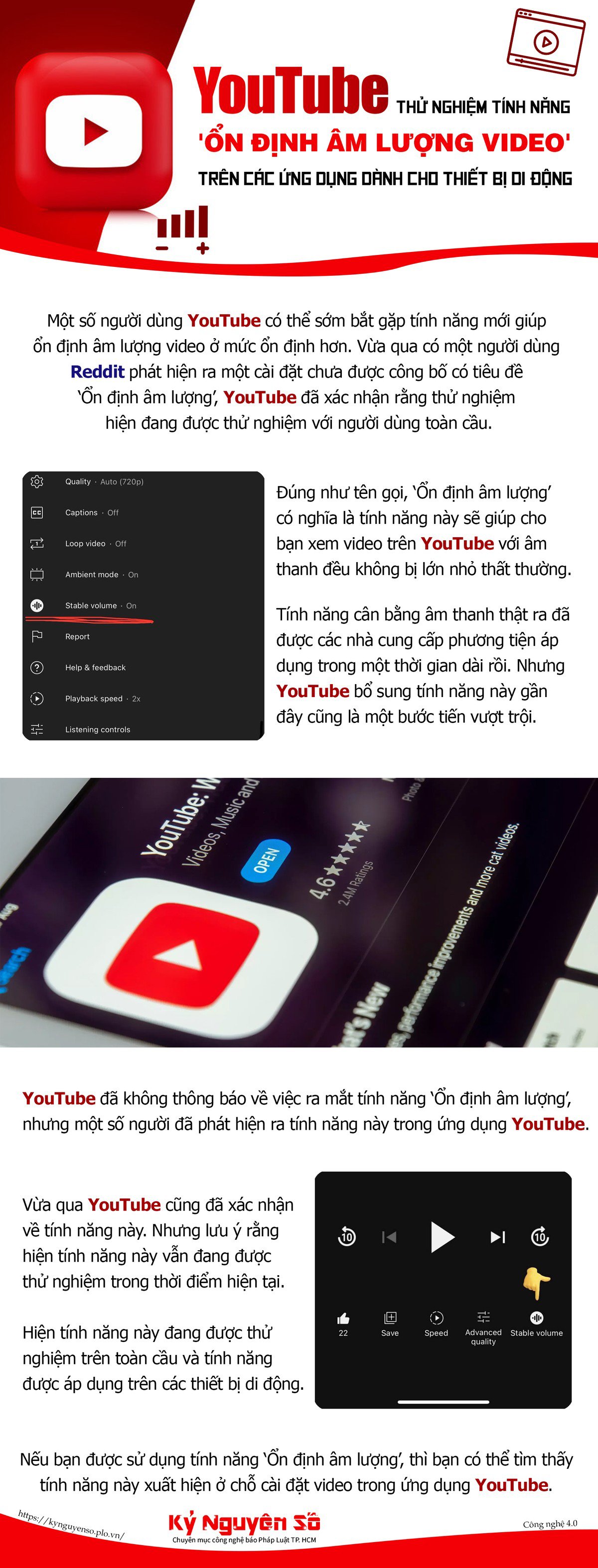 Youtube có thêm tính năng 'ổn định âm lượng' trên các nền tảng di động - 1
