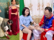 Đời sống Showbiz - Sao nam Việt ngọt ngào cưng chiều, xoa bóp chân, chỉnh váy cho &quot;nửa kia&quot;