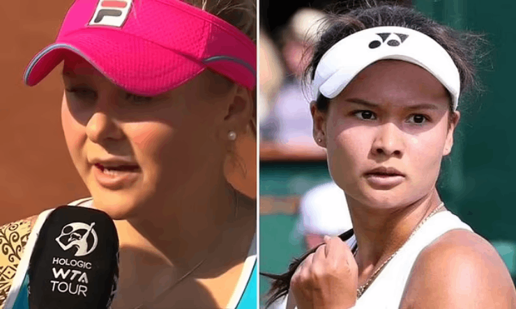 Kateryna (trái) đánh bại Toth (phải) ở vòng 2 Budapest Open 2023