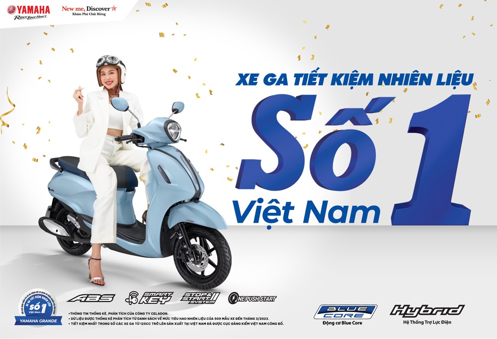 Yamaha Grande tự hào là xe ga tiết kiệm nhiên liệu số 1 Việt Nam