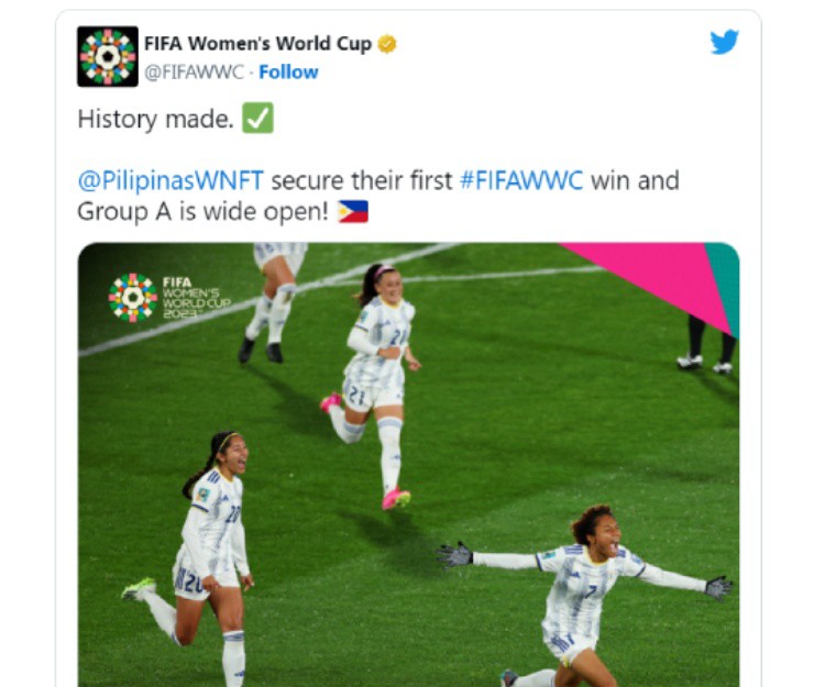 FIFA chia vui với ĐT nữ Philippines