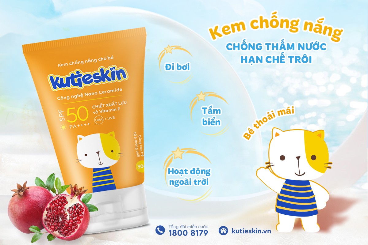 Kem chống nắng Kutieskin bảo vệ da bé vượt trội - 2