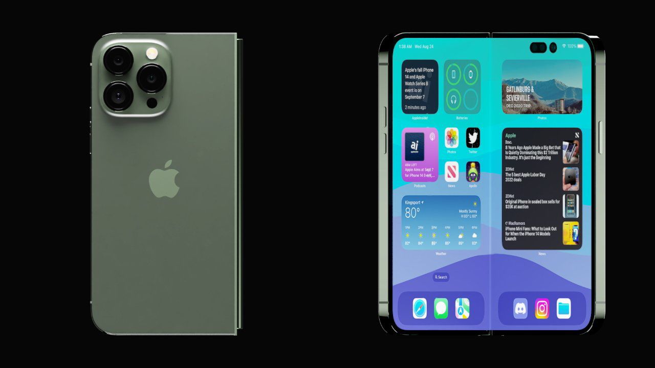 Ảnh concept iPhone Fold.