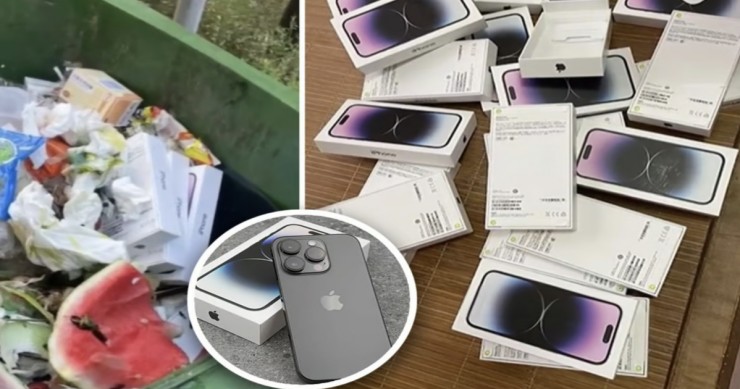 Hai chị em bất ngờ phát hiện 30 chiếc iPhone 14 Pro mới tinh trong thùng rác - 1