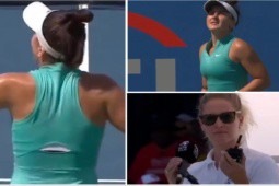 Hot-girl tennis mắng khán giả ”im mồm”, rời Citi Open từ ”vòng gửi xe”