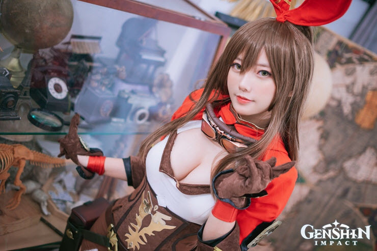 &#34;Bỏng mắt&#34; với màn cosplay Amber game Genshin Impact đẹp khó cưỡng - 5