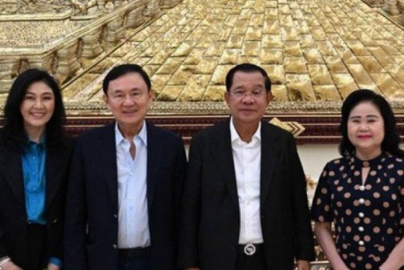 Chùm ảnh: Ông Thaksin, bà Yingluck cùng dự sinh nhật 71 của ông Hun Sen ở Campuchia