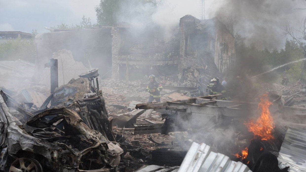 Video: Khoảnh khắc nổ lớn rung chuyển tại nhà máy ở vùng Moscow - 1