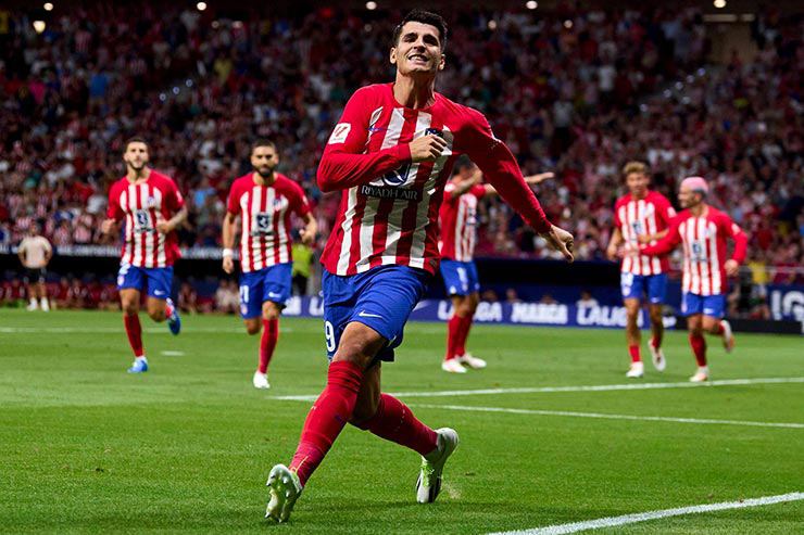 Morata thi đấu đầy năng nổ và giúp Atletico Madrid mở tỷ số trận đấu